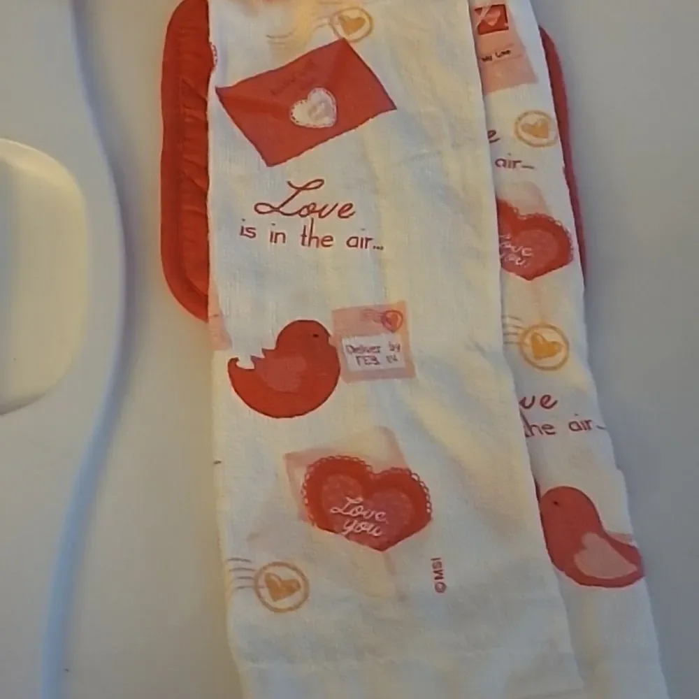 Valentine  Themed Kitchen Towel/Potholder Set
